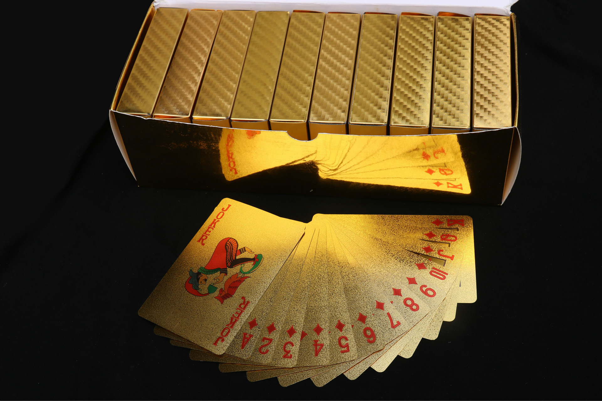 金箔扑克牌 澳门风云同款黄金扑克 德州土豪金箔扑克周润发同款