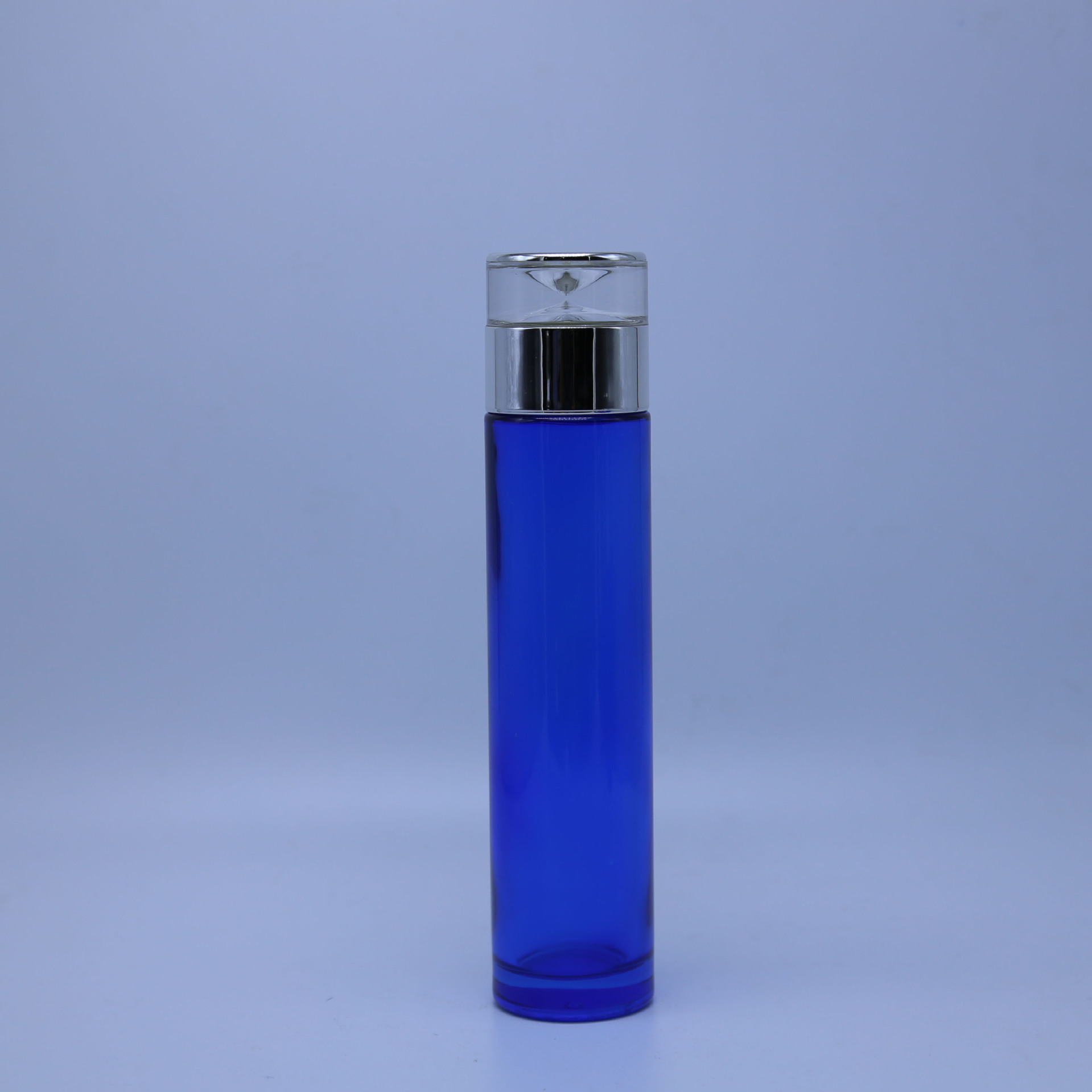 现货供应 一滴水120ml乳液瓶喷涂蓝色 高端化妆品分装瓶厂家直销