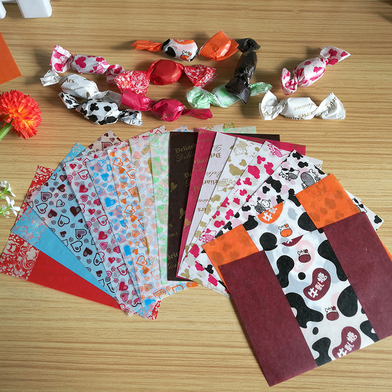 爱心自制牛轧糖糖纸包装纸糖果纸西点包装纸 包装油纸多款可选