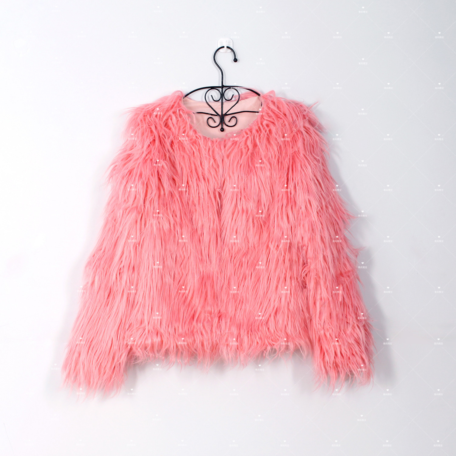 2017秋冬新款仿皮草人造水洗毛仿狐狸毛短款外套女大码毛毛上衣