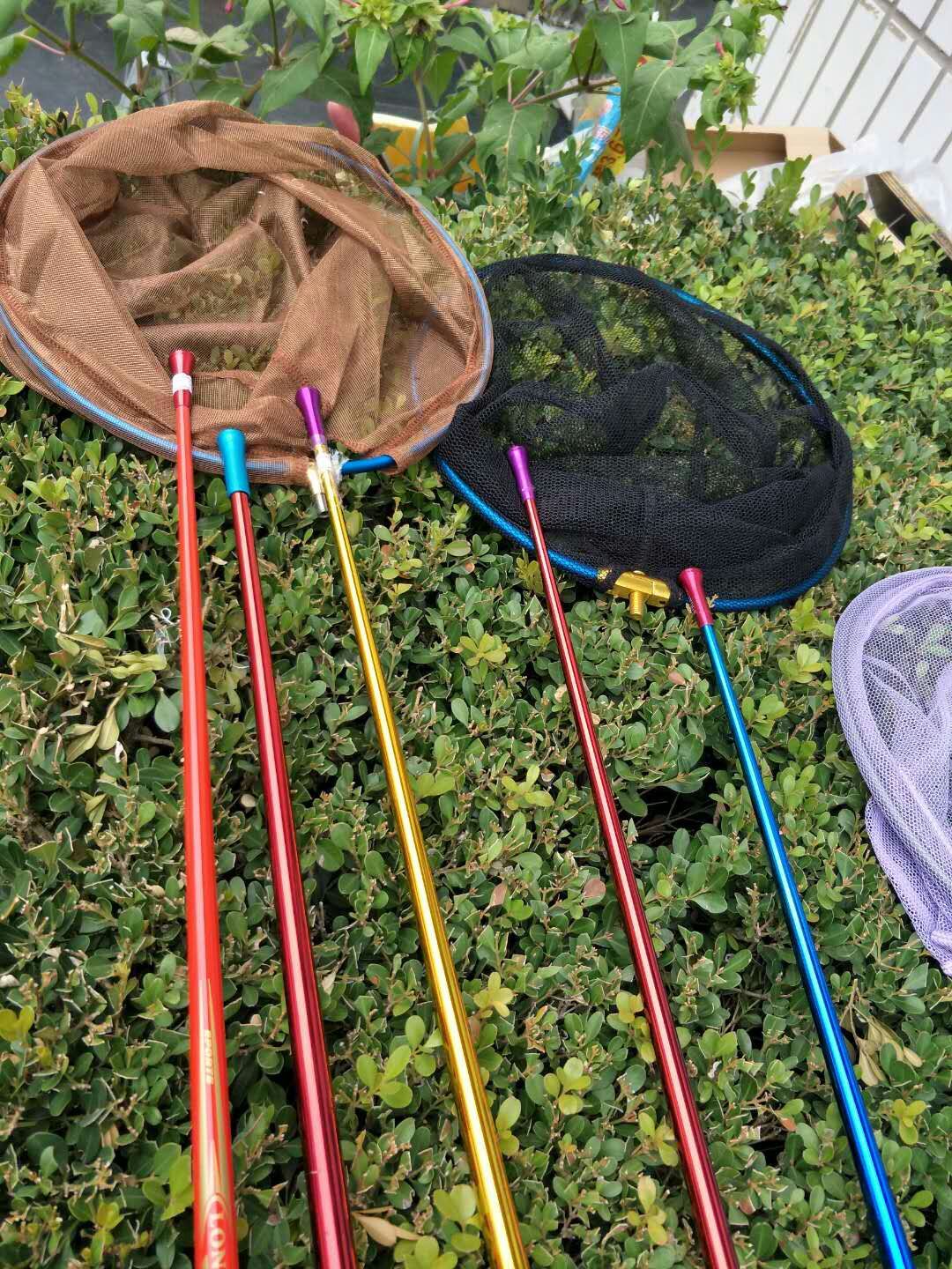 竞技碳素抄网杆竿抄捞网兜胶把抄网镜面漆抄网小抄网短节抄网垂钓