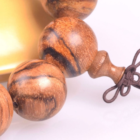 印尼虎斑纹花奇楠佛珠手链檀香男士2.0沉香女士念珠手串文玩【大图】