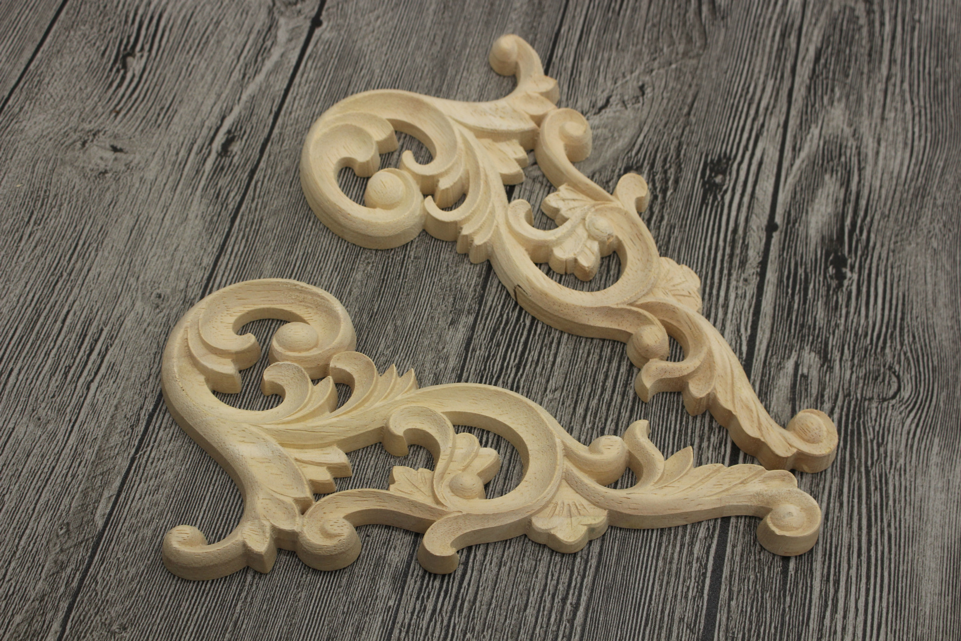 md005 中式床桌山水花卉木门贴花 家具柜门实木贴花 相框雕花