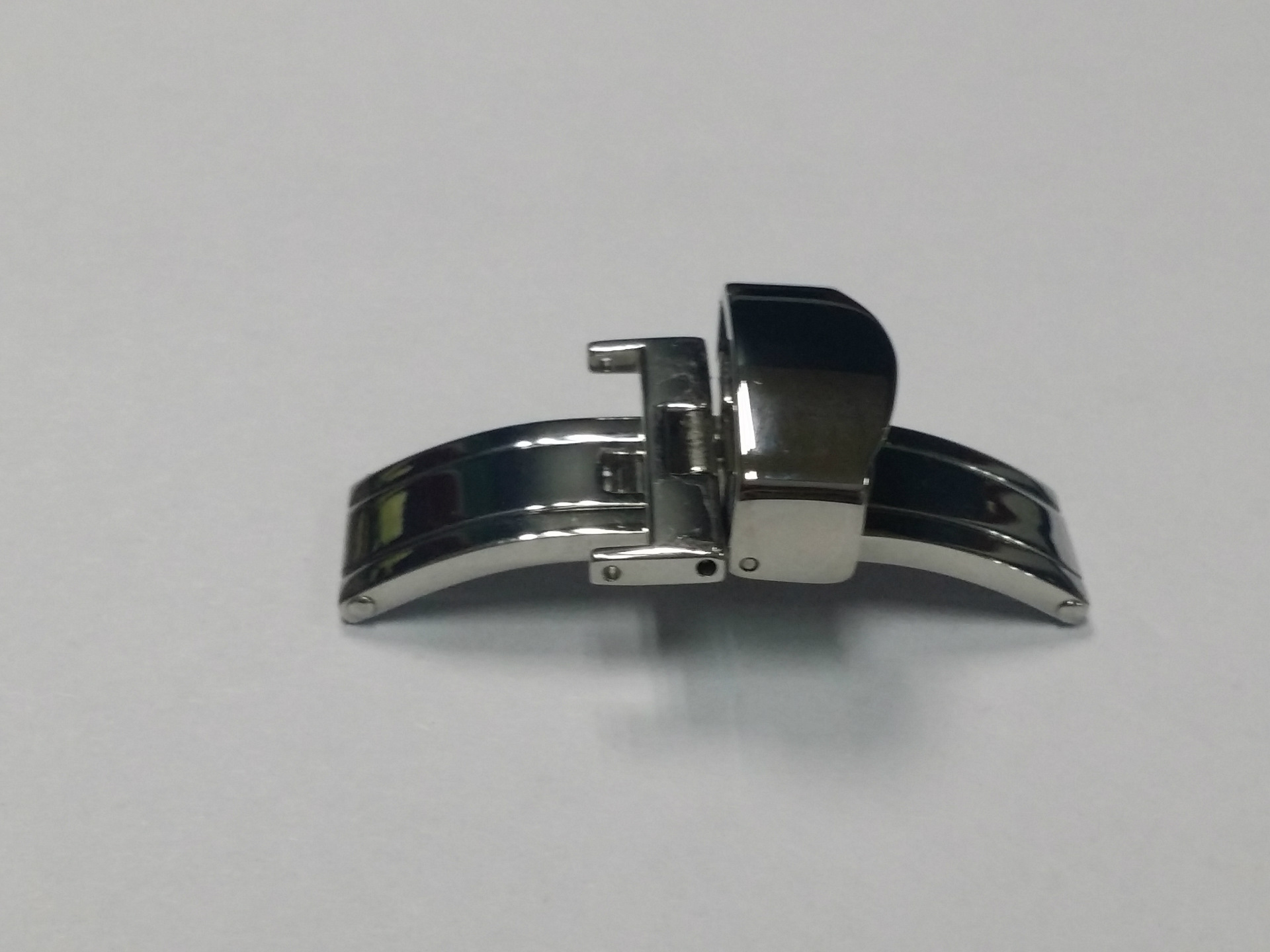 手表配件双开折叠蝴蝶扣表扣 高档真皮皮带扣钟表12-22mm厂家直销