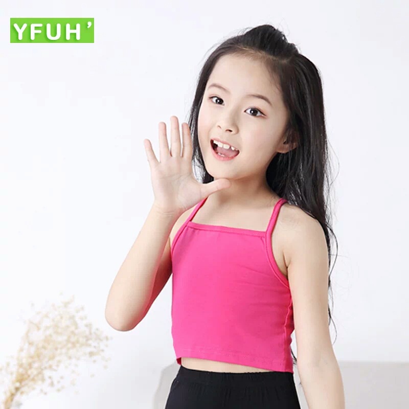 女童吊带抹胸棉小背心小学生发育期中大童吊带抹胸儿童文胸女孩