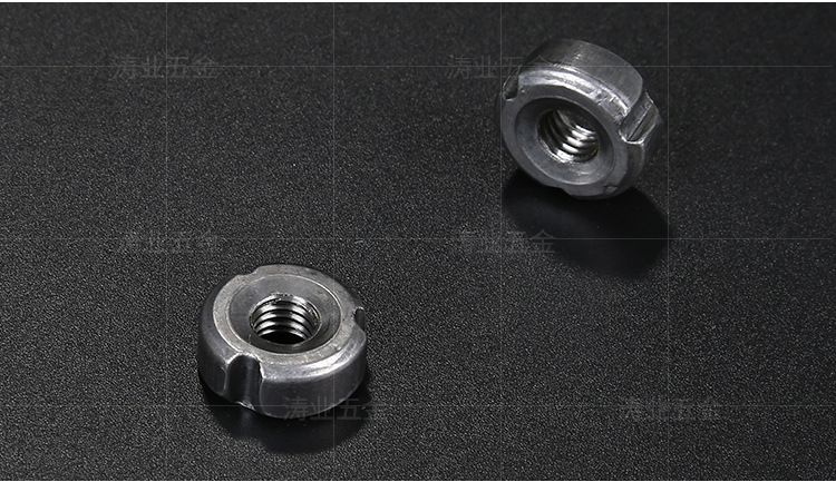 涛业五金m12内套牙螺母 定制有槽三沟管内实心铁螺母直销焊接螺母