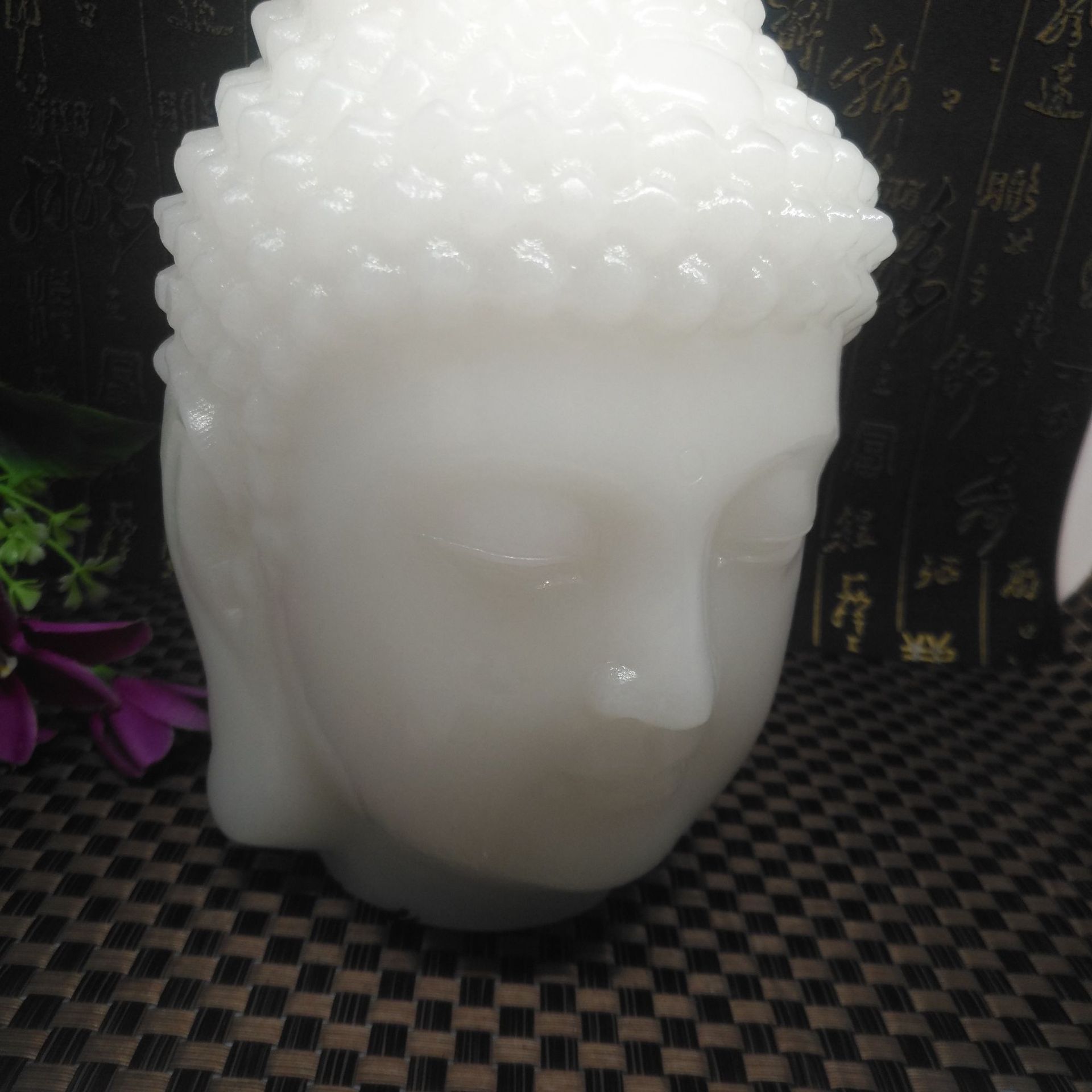 汉白玉佛像 大理石佛像佛头 玉雕释迦摩尼 室内摆件