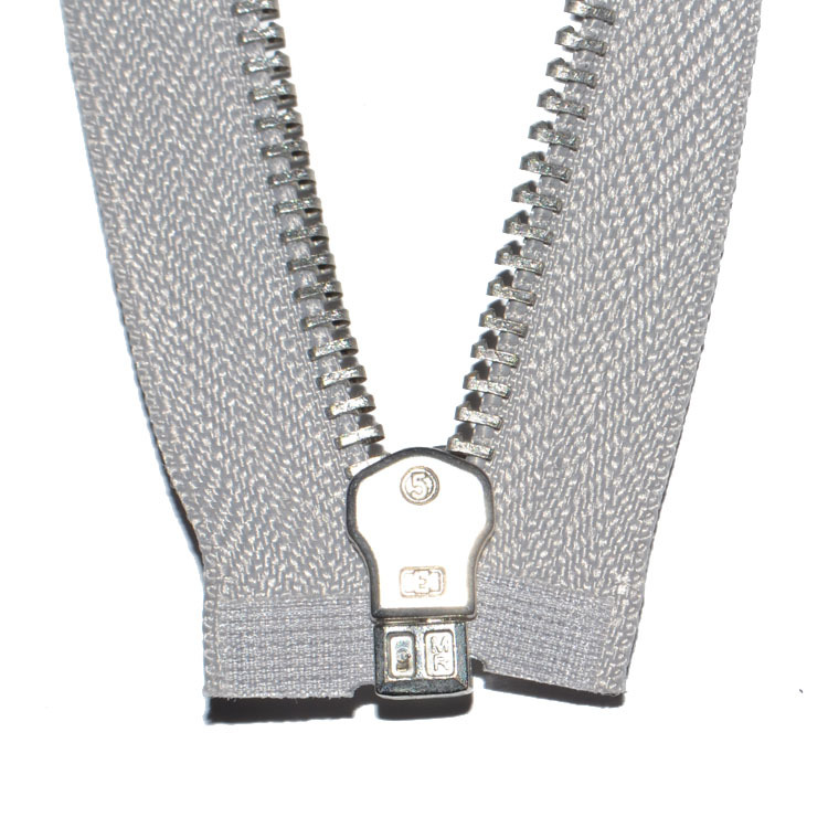 5#黄镀白开口拉链 可定制尺寸 现货库存