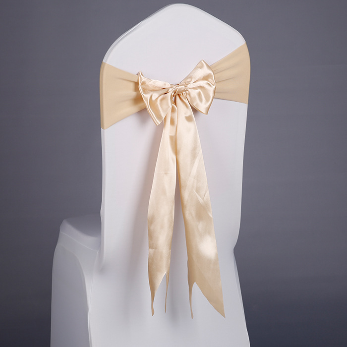 椅背花 弹力椅套蝴蝶结 椅背装饰 免系弹力绑带 会展婚庆弹力用品