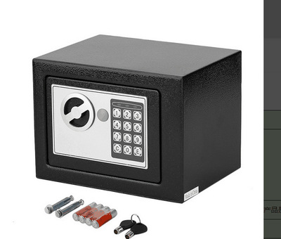 17e小保险箱迷你办公保险柜 全钢电子酒店保险柜入墙保险箱