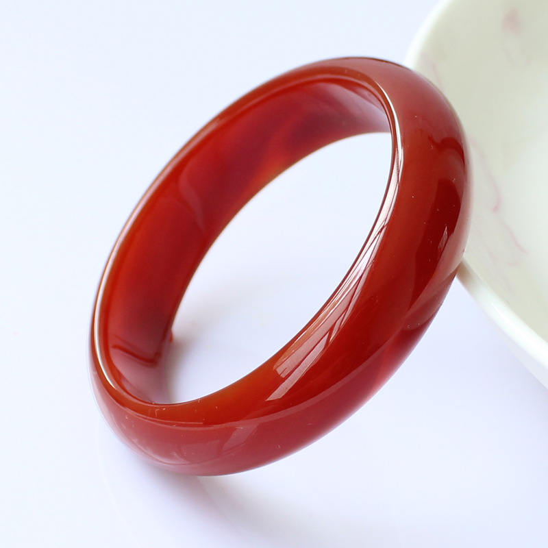 玉镯子批发玉髓玛瑙手镯情人节礼物玉石珠宝红玛瑙玉镯玉手镯玉髓