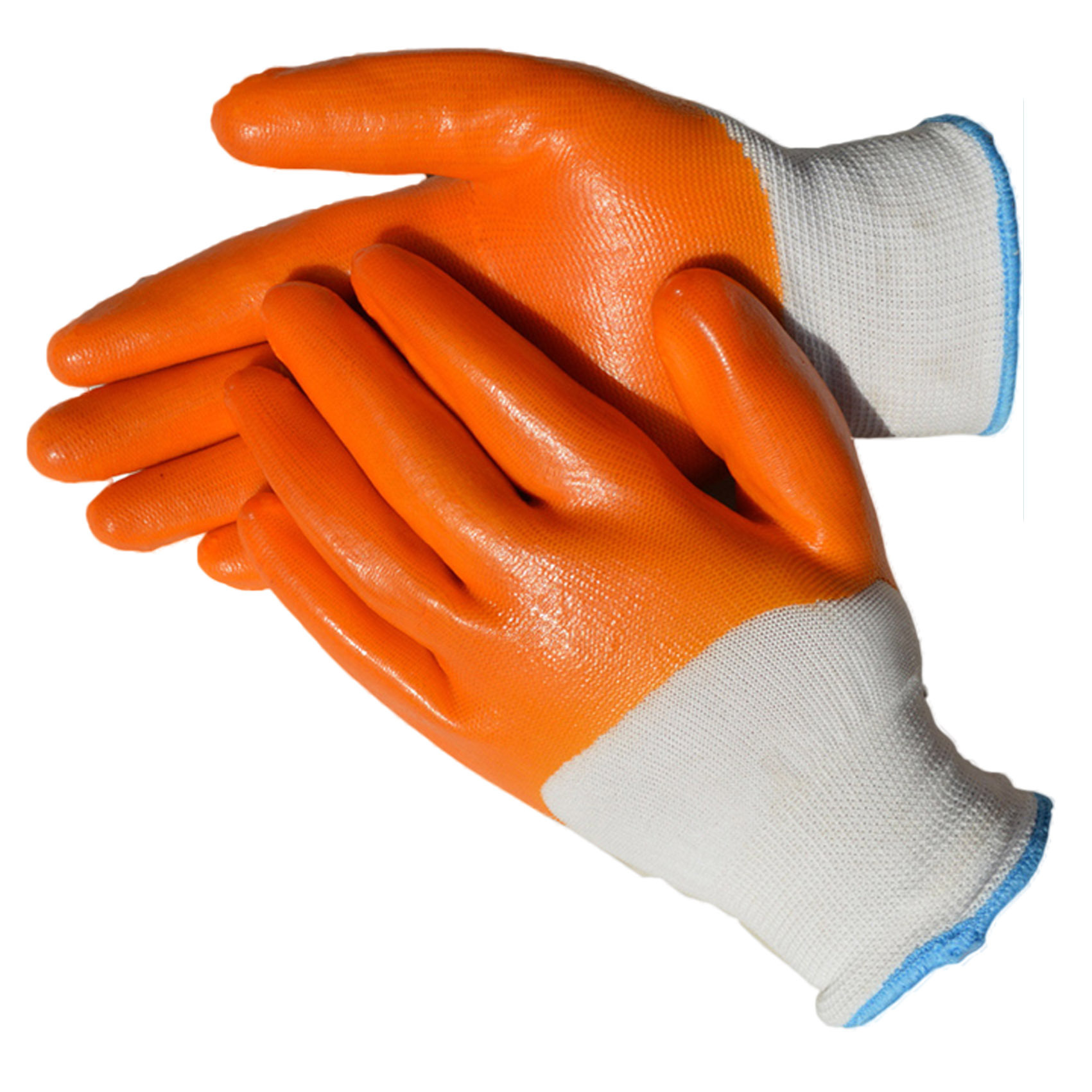 黄胶手套劳保手套 防滑耐磨防油 建筑搬运 pvc全挂防护手套