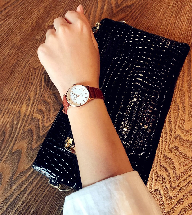 初中生手表女款学生可爱皮带时尚潮流韩版简约女小清新简约超薄