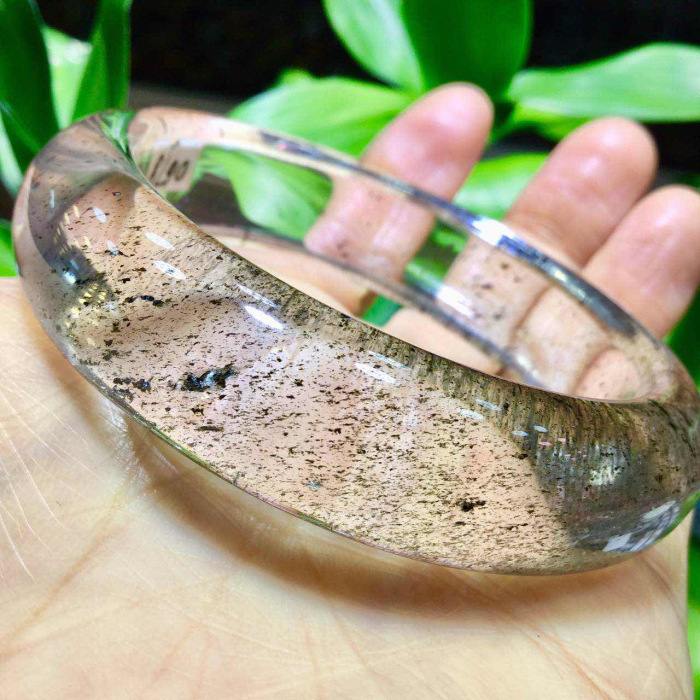 东海水晶手镯_东海水晶 天然星光绿幽灵千层手镯 内径57mm - 阿里巴巴