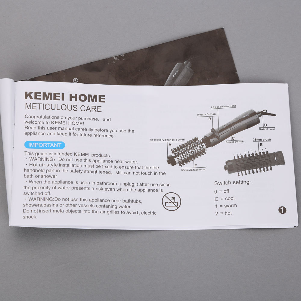 KM-8000 Kemei Automatic Curly Hair Hair Dryer Automatic Rotation Hair Dryer Electric Home Hair Curling Hairdryer