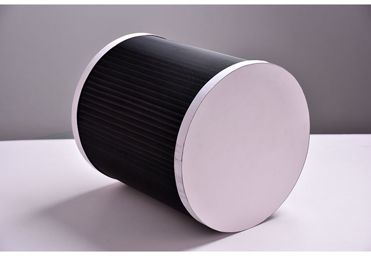 小米圆形复合活性炭夹碳布滤网 圆桶hepa滤芯 夹碳布抗菌滤网定制