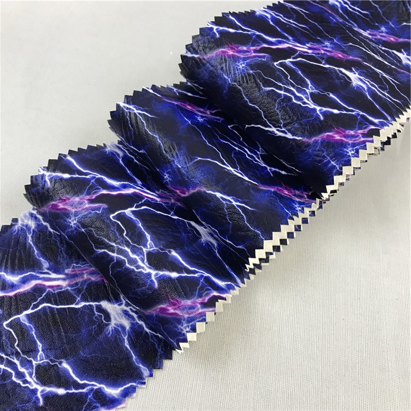 厂家直销pu闪电纹皮革面料 箱包皮带革沙发材料眼镜盒皮料批发