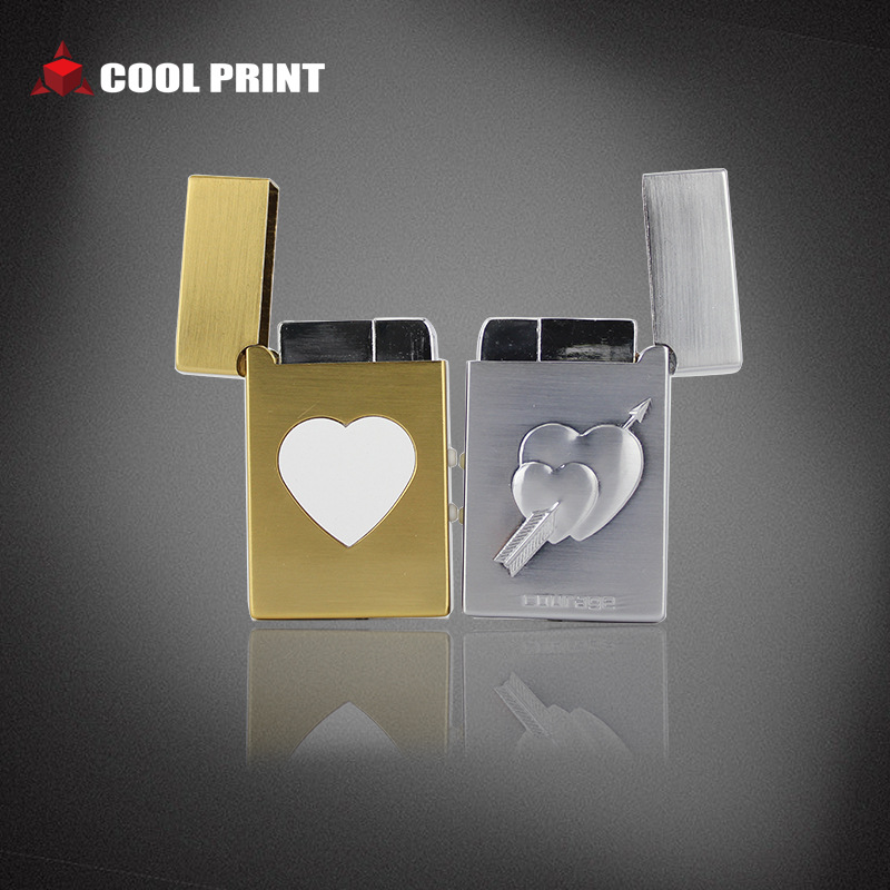 Thermal Transfer Blank Metal Inflatable Cigarette Lighter Printable Photo Logo Image DIY Personality Love Lighter