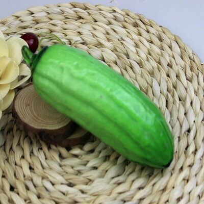 古玩创意玻璃制仿真蔬菜模型仿琉璃绿苦瓜居家工艺品摆件