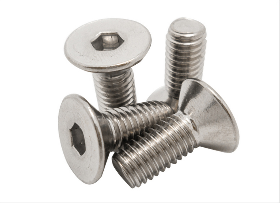 304不锈钢美制细牙平头六角螺丝 英制沉头内六角 10#-24 10#-32