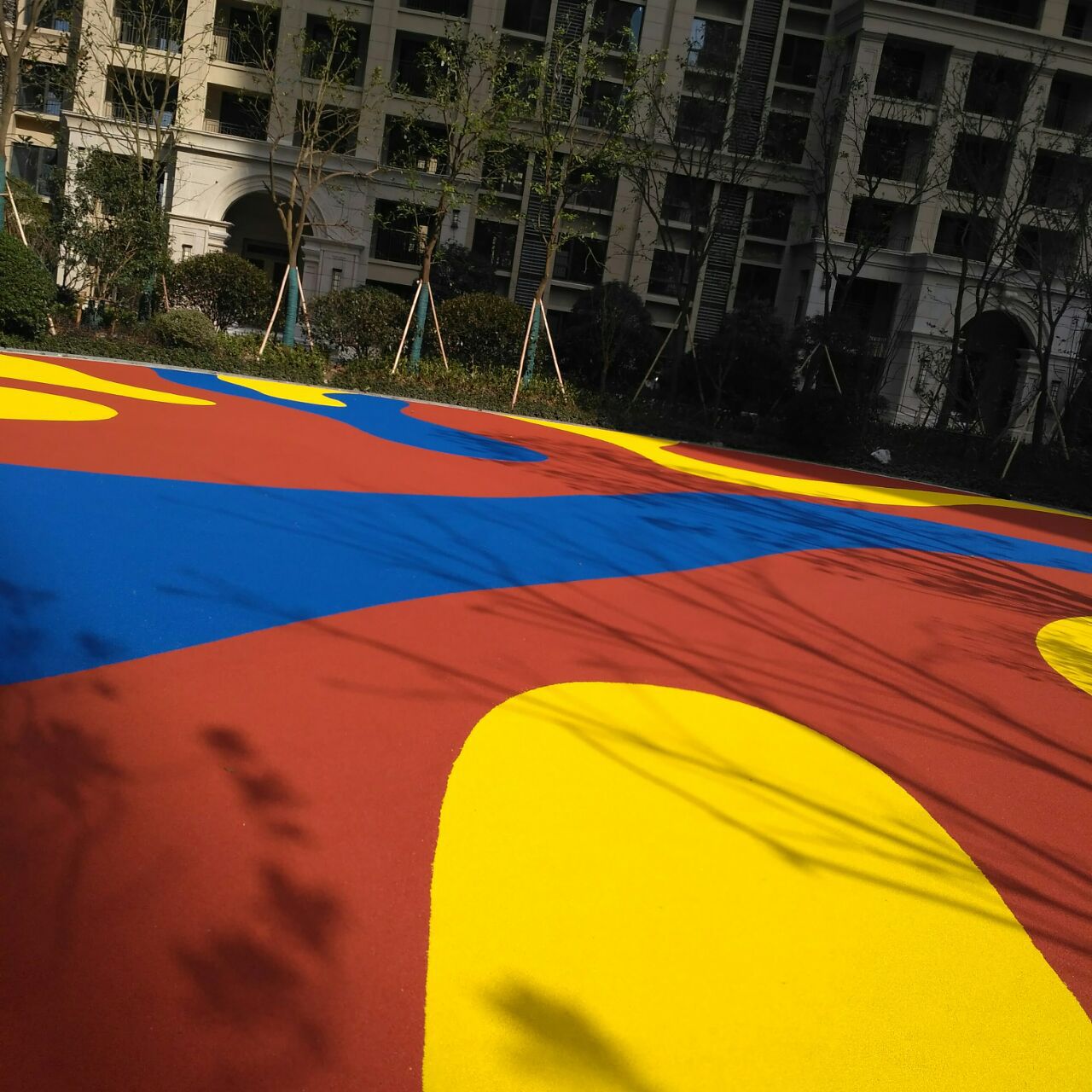 扬州镇江盐城张家港泰州新标准epdm彩色塑胶面层塑胶场地厂家直销