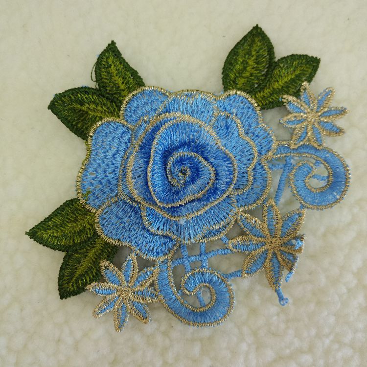 立体3d绣花布贴民族戏曲服装装饰辅料大号刺绣贴花羽绒服补丁贴