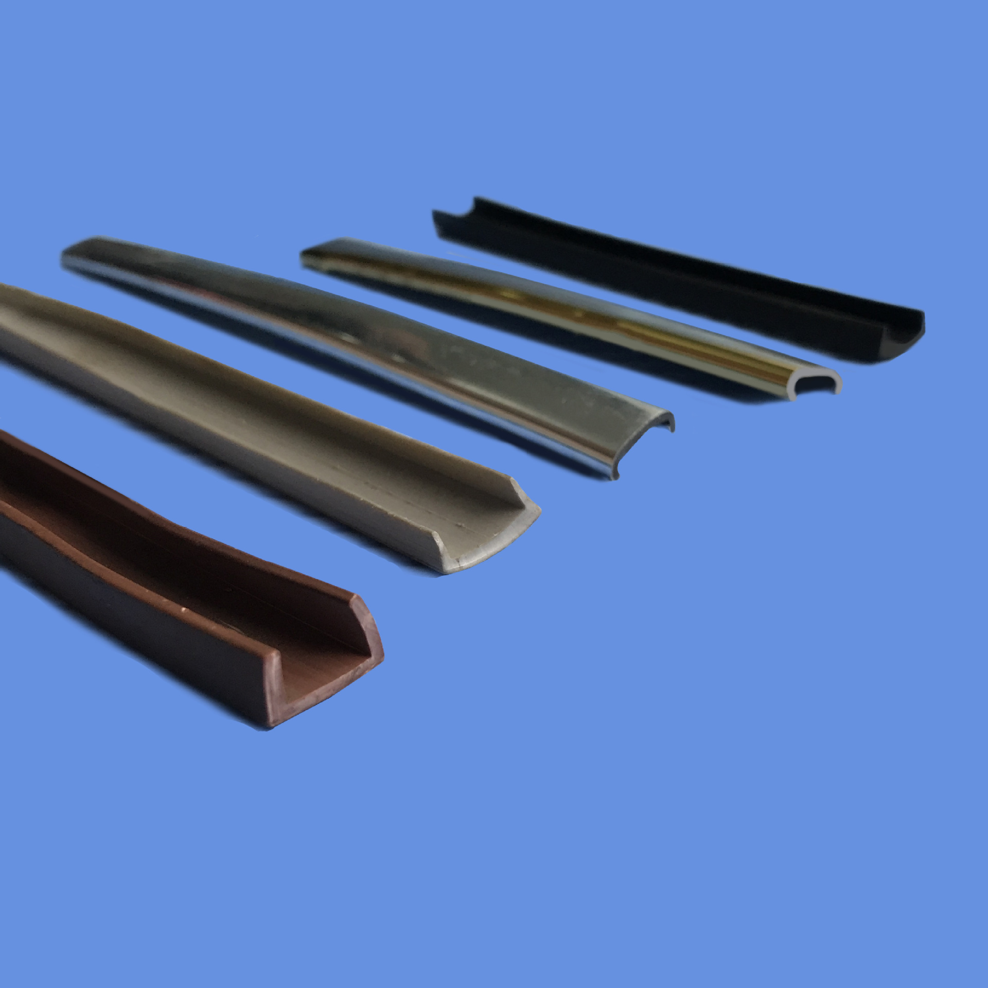 pvc条u型包边条茶几电视柜装饰条金色银色收口条挤出塑料条