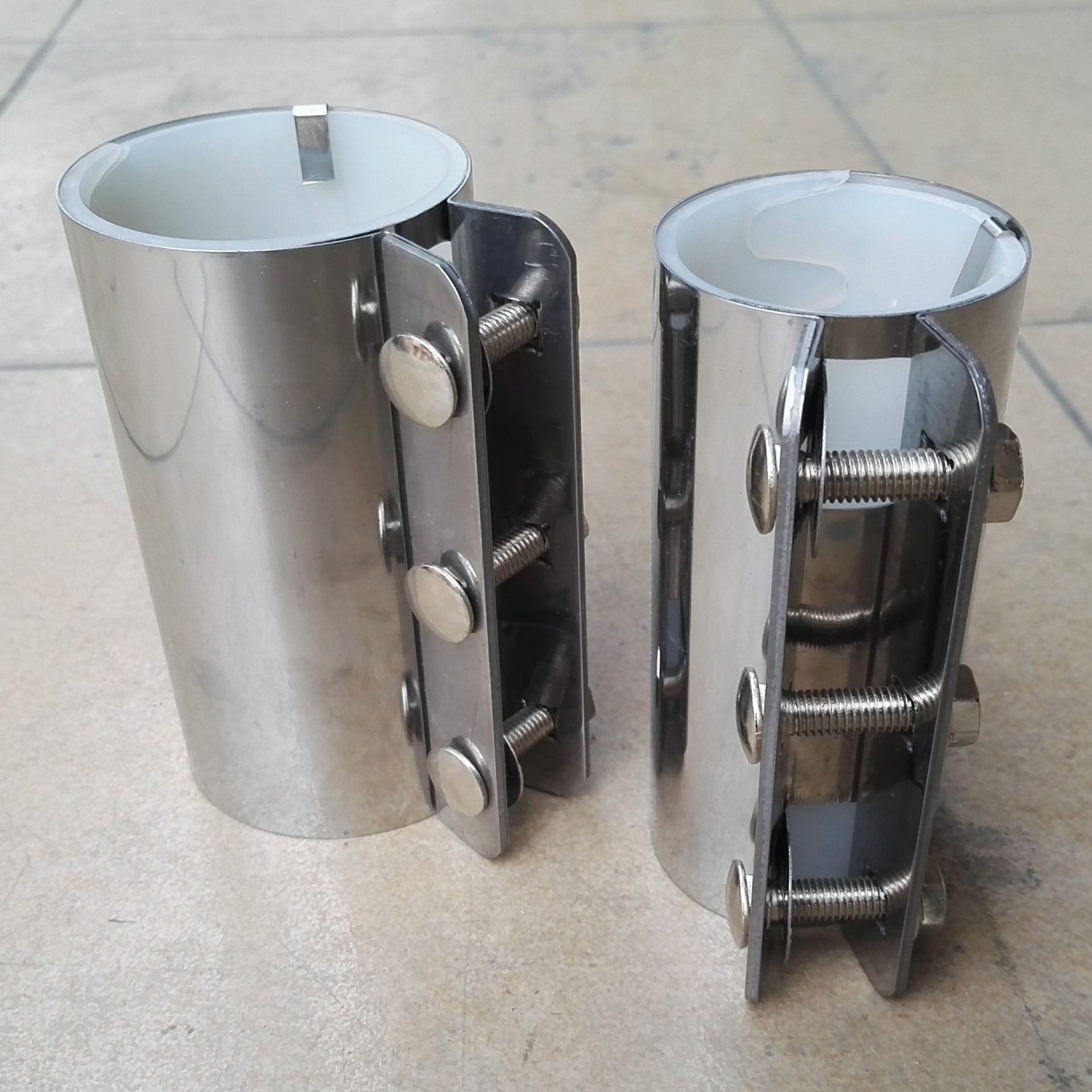 大量供应20寸一体式不锈钢管夹注塑机供料系统管道连接器