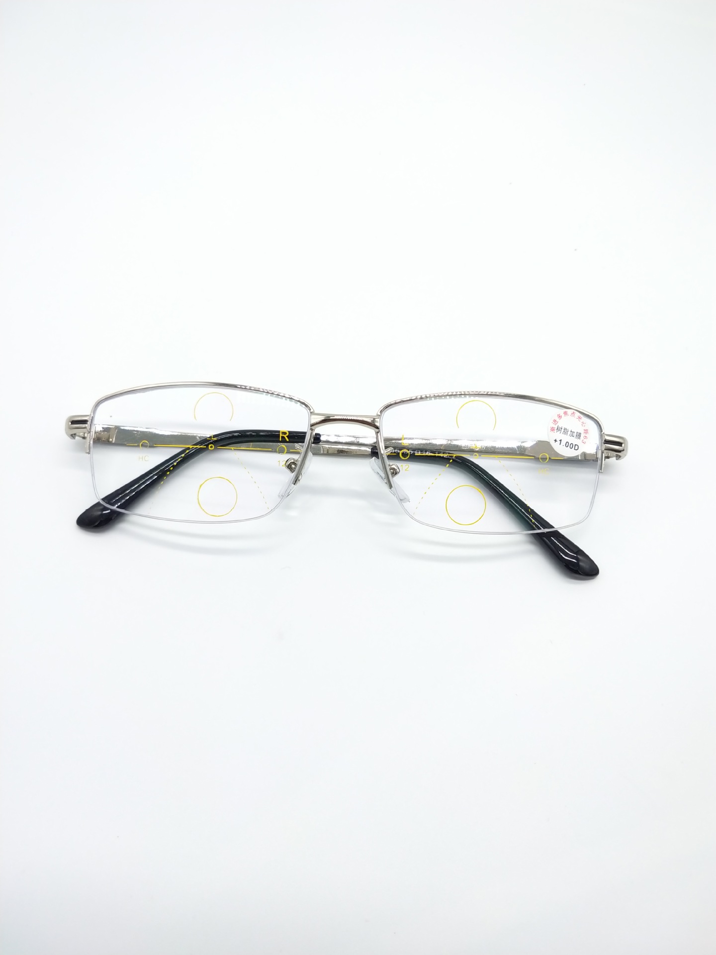 远用近用双光圆顶变色书宝 渐进多焦点渐进老花超轻金属眼镜