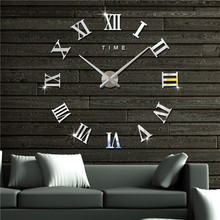 亚马逊产品罗马数字挂钟 客厅亚克力钟表 家居diy创意挂钟可代发