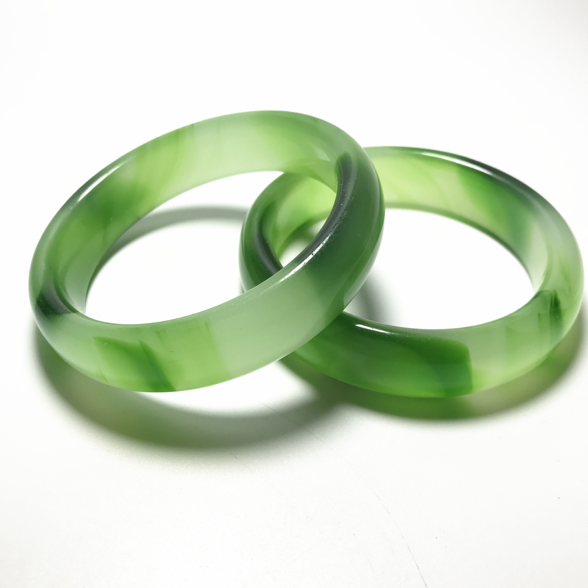 玻璃女镯仿玛瑙窄条手镯 高仿合成料玉镯 礼品地摊货热销厂家批发