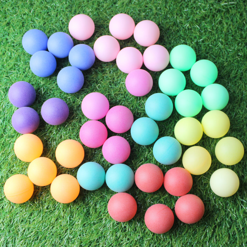 彩色标准40mmpp塑料乒乓球 磨砂无缝ppq 纯色摸奖球游戏球 厂家