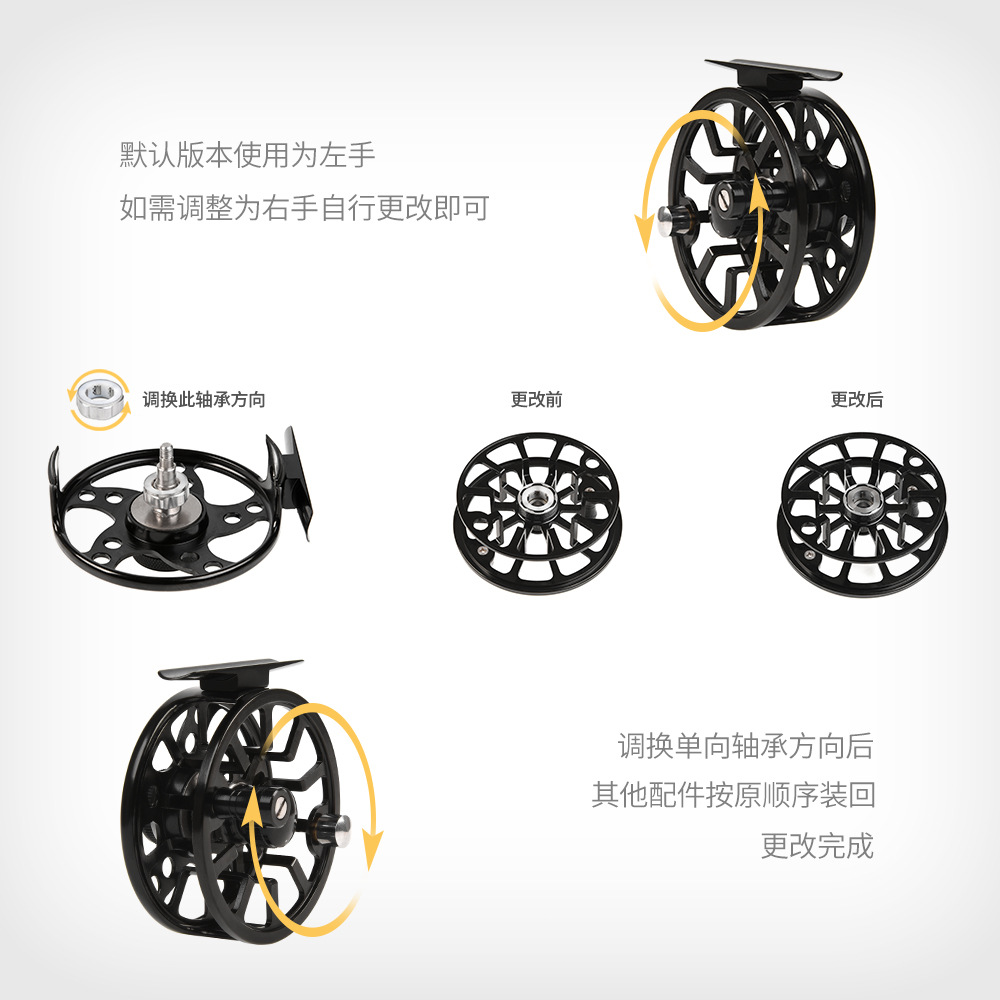 27881 LEO/ Leou [AP Series All-Aluminum Alloy CNC Fly Wheel] Release the force fishing wheel before fly fishing pic 15
