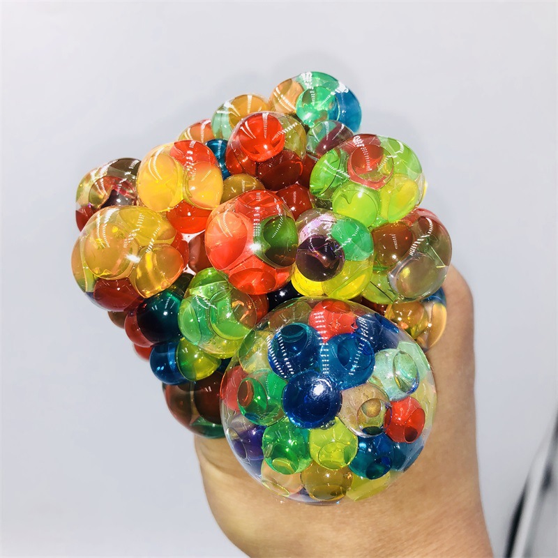 Vent Grape Ball Hand Pinch Colorful Beads Grape Ball Whole Person Trick Pressure Reduction Toy Quirky Ideas Water Ball Wholesale
