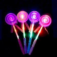 LED变频发光棒棒糖魔法棒糖果造型闪光棒节假日玩具夜市地摊货源