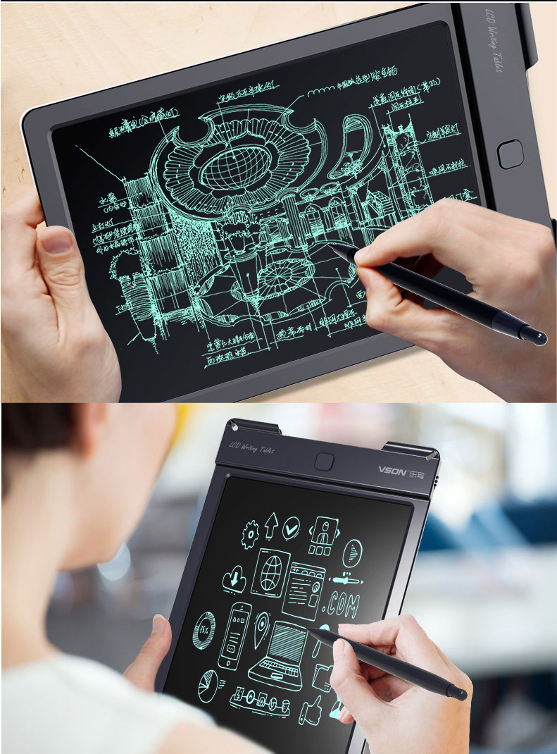 乐写13寸儿童电子手绘板涂鸦画画lcd学生老师留言草稿液晶手写板