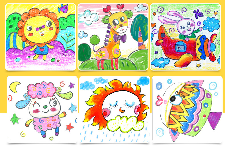 儿童蜡笔宝宝涂鸦油画棒可水洗旋转炫彩蜡笔