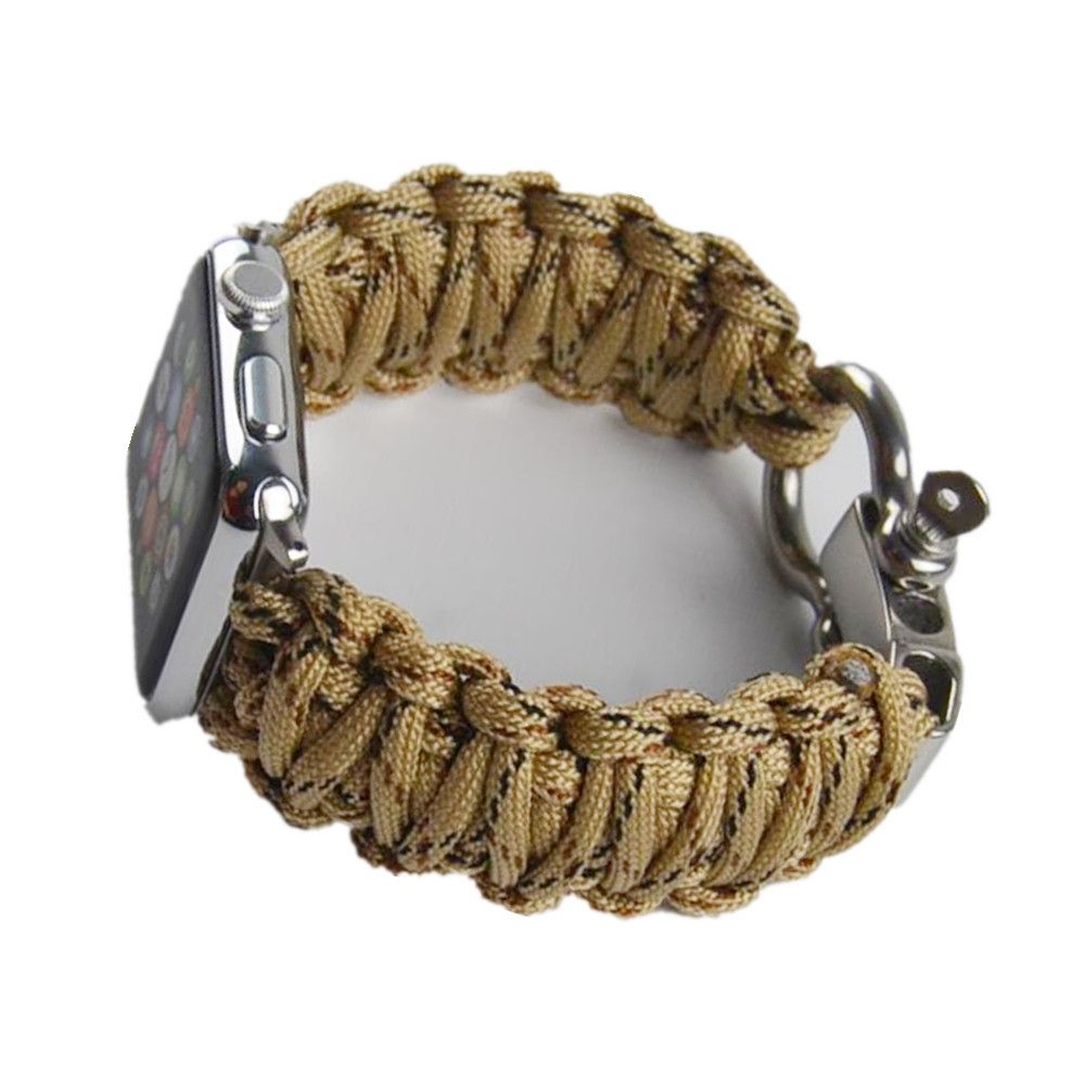 适用于apple watch手表 户外旅行尼龙伞绳手工编织表带38mm/42mm