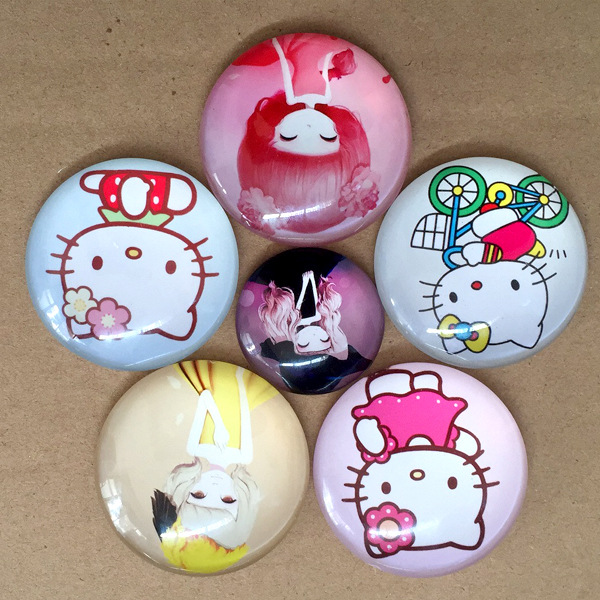 卡通水晶玻璃冰箱贴 个性化创意公司logo家居旅游礼品纪念品磁铁