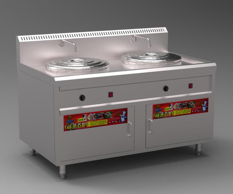 燃气双头蒸煮炉煮面炉 台式多功能电热汤桶炉 卤肉炉 电汤面炉 煮