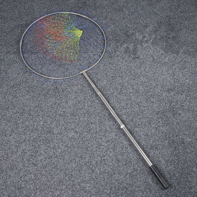 批发不锈钢抄网捞鱼网伸缩定位折叠钓鱼抄网捞鱼工具