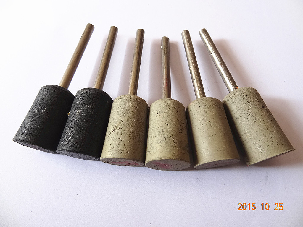 35m柄铁杆锥形抛光磨头磨具 玉器 木雕砂胶磨头抛光竹签圆柱形