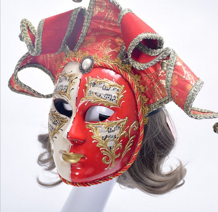 全脸新款手工彩绘面具 舞会街舞面具化妆舞会装扮假面公主面具女