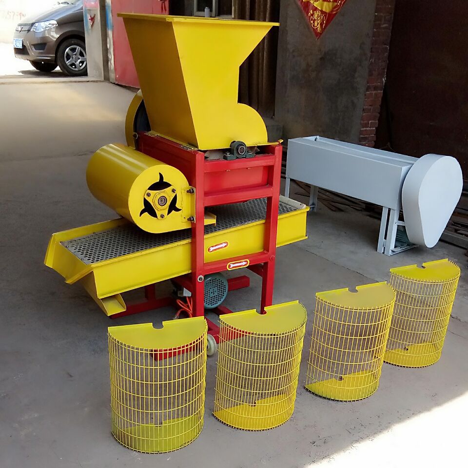 剥花生机器 花生去壳机 自动进料二次抽风花生剥壳机质保两年