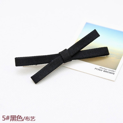 Korean Side Clip Hair Accessories Fresh Fabric Bow Bang Clip Natural Fashion Duckbill Clip Hair Clip Wholesale