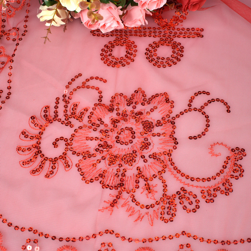 In Stock Bride Big Red Cap Wedding Supplies Wedding Veil Chinese Embroidery Wedding Hall Veil Manufacturer
