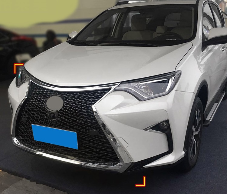 16款rav4荣放改装雷克萨斯nx款rav4荣放改装大包围前杠 中网 后唇