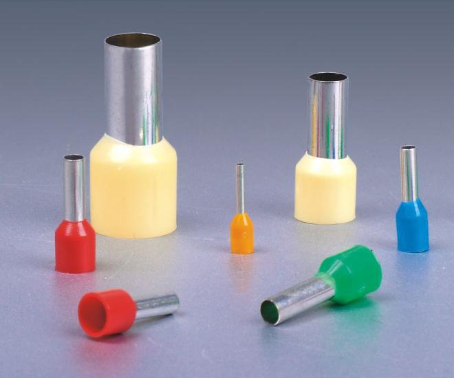 接线端子管型预绝缘端子护套针形端子e1612黄铜500只