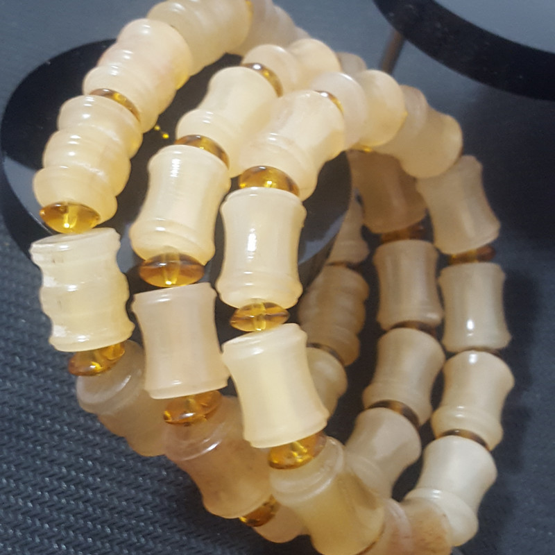 西藏高山羊角单圈手串多款批发 民族风保真羊角手串饰品一件代发