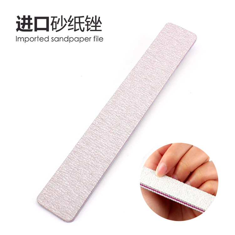 直销 美甲工具 方形指甲锉条 砂纸锉 双面打磨指甲砂条 eva搓条